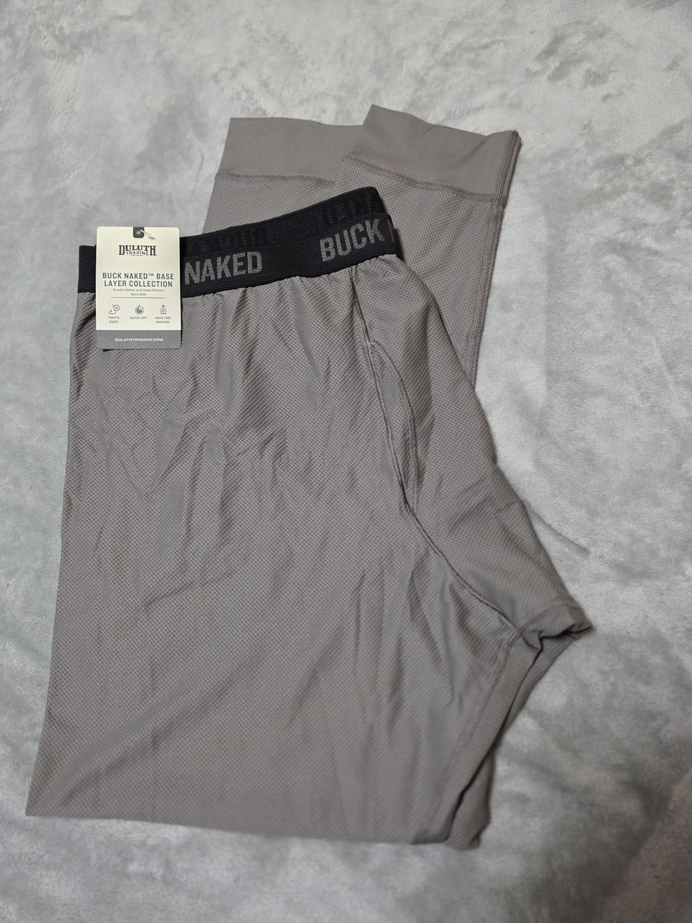 Duluth Trading Co Buck Naked Base Layer Pants - Gray